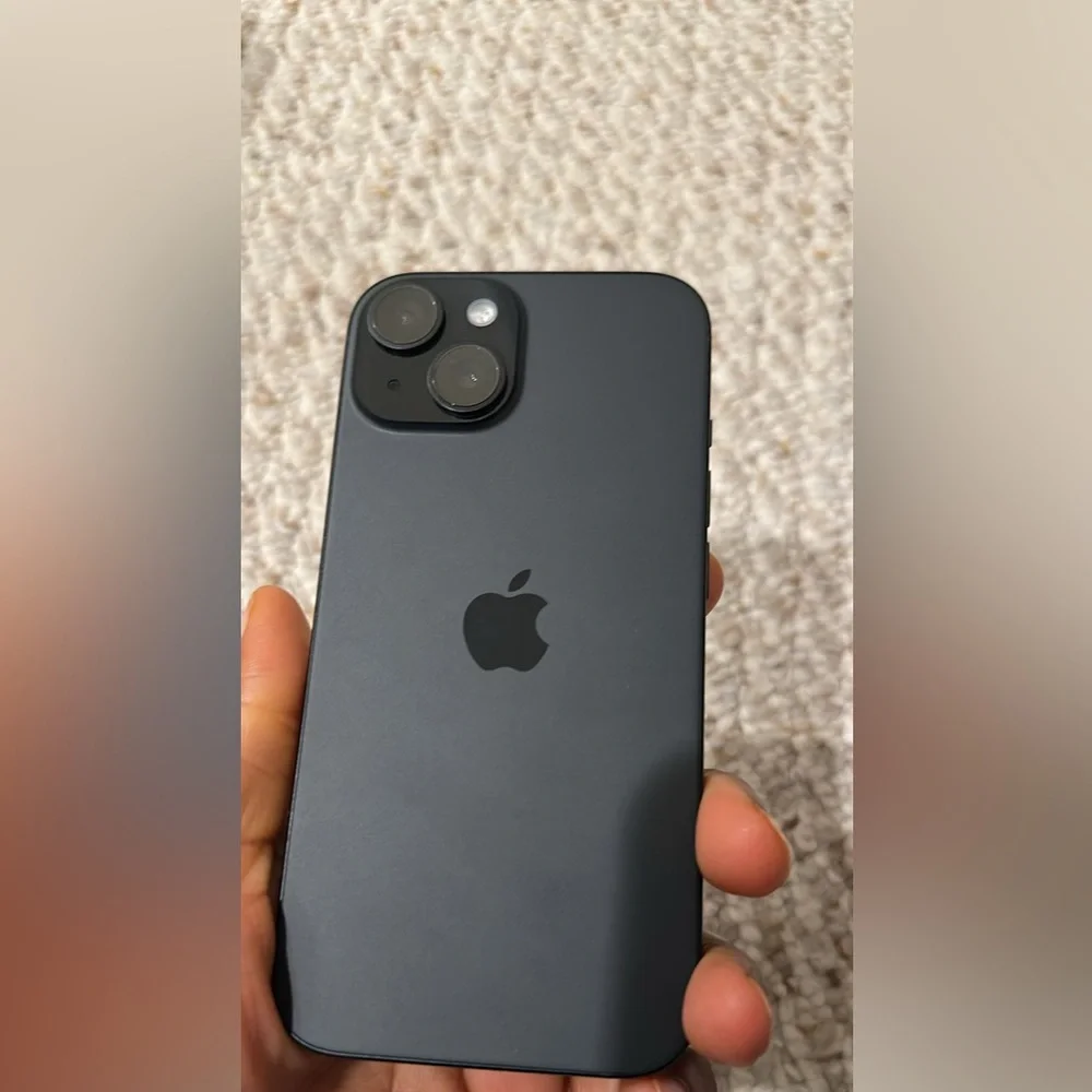 Black Smartphone with Blue Screen